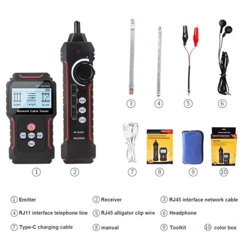 Internet Cable Tester High Sensitivity Cable Meter Tool for Accurate - Afbeelding 3 van 8