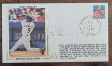 TODD HUNDLEY SIGNED 1996 GATEWAY CATCHER RECORD HOMERS METS