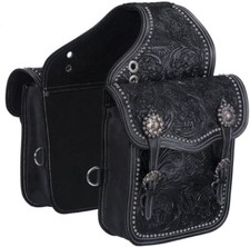 Western Horse Leather Saddle Bag Heavyduty Traditional Trail Ride Saddle