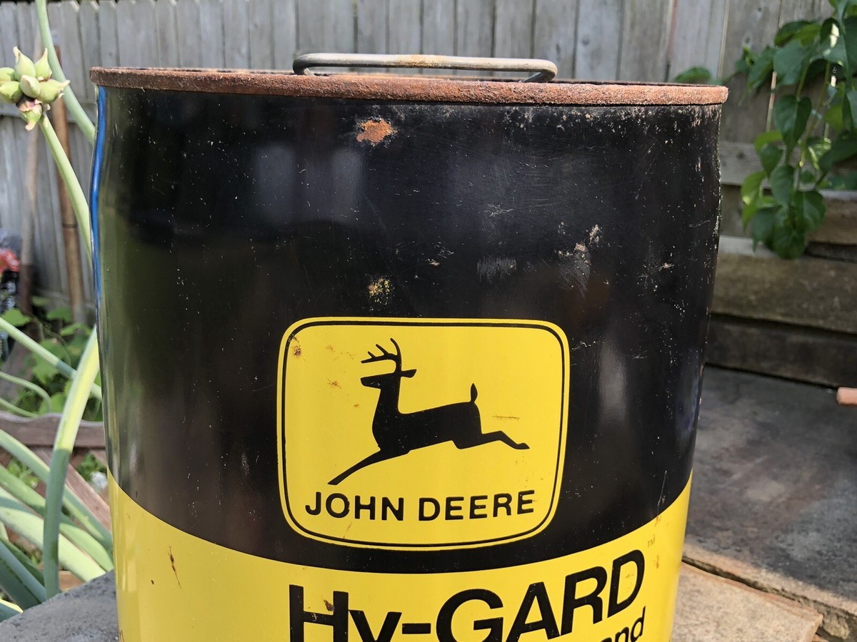 Vtg 1970s JOHN DEERE Hy-Gard Transmission & Hydrolic Oil 5 Gallon