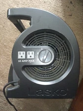 Lasko U15720 Pivoting Utility Fan - with pivoting airflow, 3 speeds, 2 outlets
