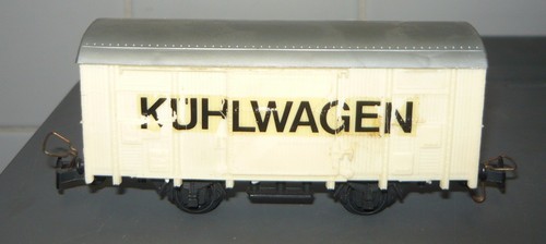 Konvolut 3x gedeckter Güterwagen + 1x Rungenwagen, H0, gebraucht&OHNE OVP - Picture 6 of 10