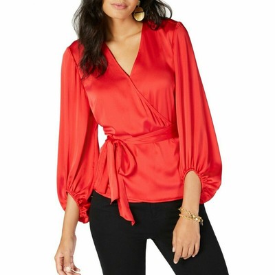 satin wrap shirt