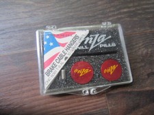 NOS VINTAGE ONZA CHILL PILLS BRAKE CABLE HANGER SET - RED ANODIZED