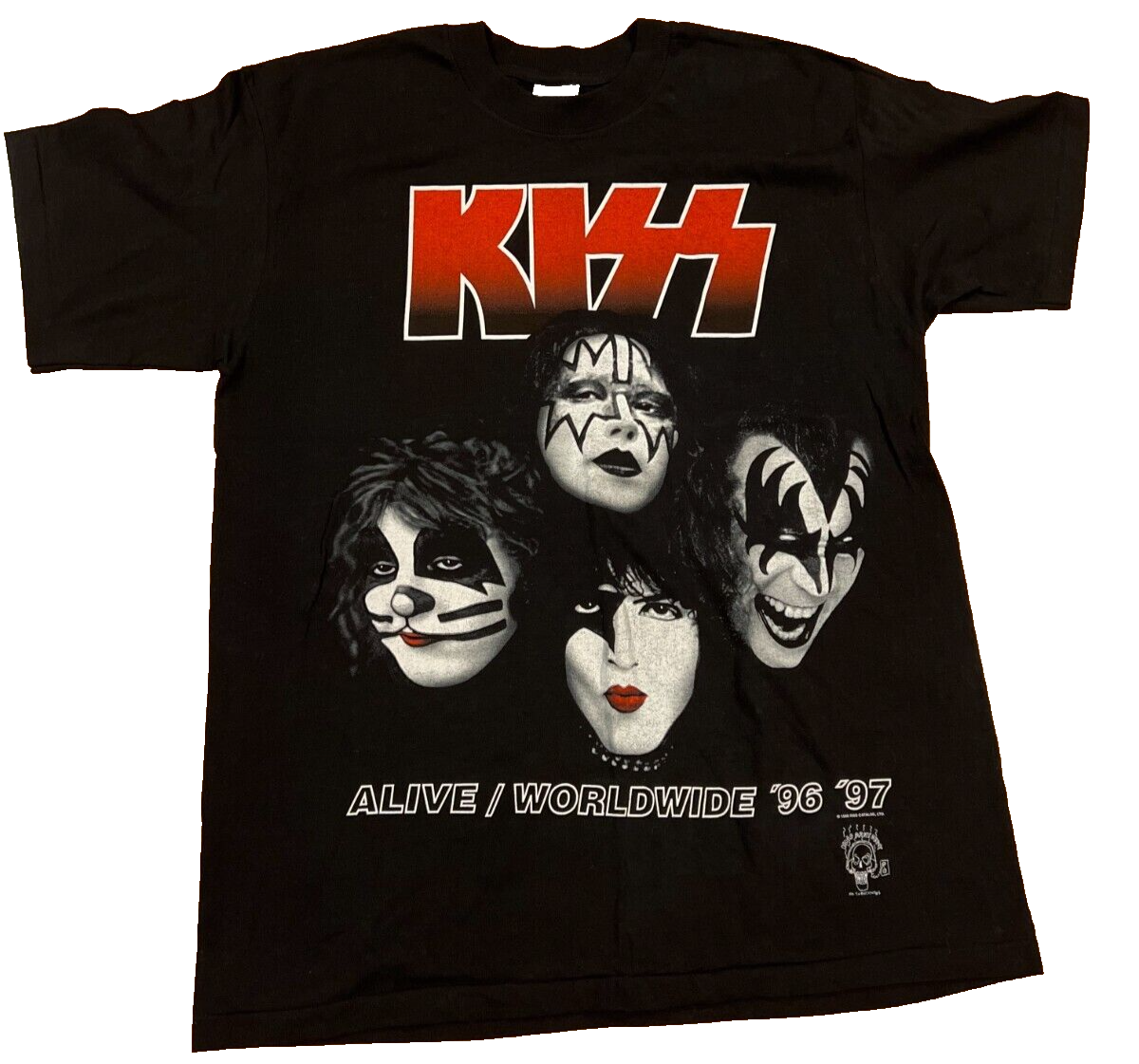 【希少】KISS Tシャツ ヴィンテージ BLK Lサイズ シングルステッチ VTG 1996 Kiss Tour T-Shirt T-America I wanted the best size large