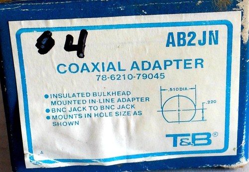 T&B THOMAS & BETTS KOAXIALADAPTER, AB2JN, 78-6210-79045, ISOLIERT - Bild 2 von 2