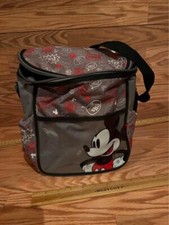 Genuine Disney Baby Grey Red  Black Mickey Mouse Diaper / Bottle Bag