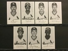 1986 St Louis Cardinals Team Issue Postcards 14 Different NM McGee, Smith Sku23I
