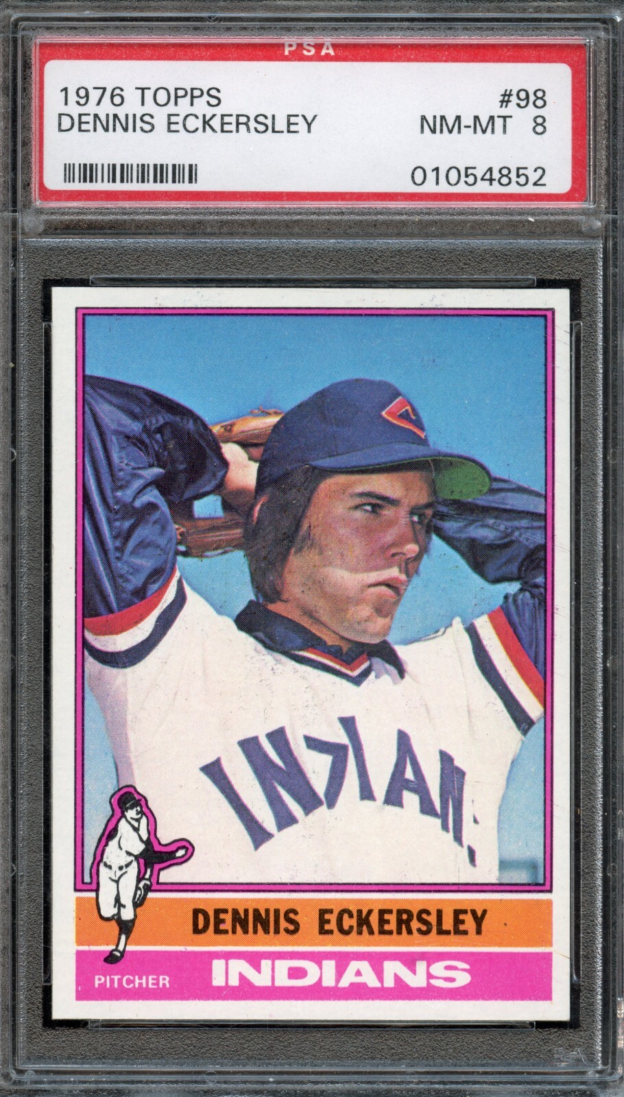 BB - 1976 Topps - #98 - Dennis Eckersley - PSA 8 - NM-MT