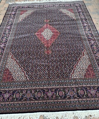 New Top Quality Handmade Chinese Oriental Rug,Silk & Wool,Purples & Blues, 8x10