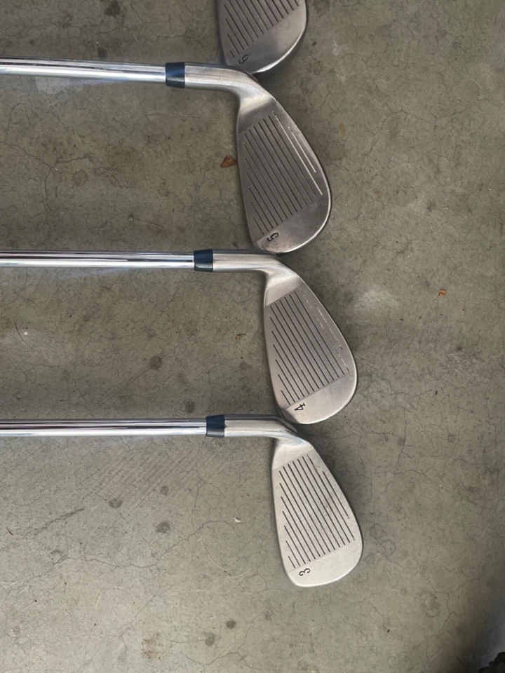 Juego de hierros Nickent GH Plus 450 punto negro diestro 3-pw varillas de acero R flex Foto 2 de 4
