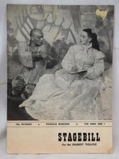 1955 Stagebill Shubert Theatre Chicago The King And I Yul Brynner Patricia Moris