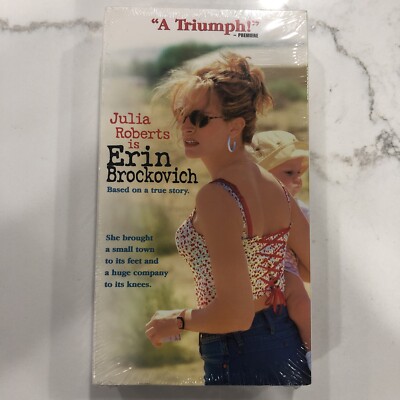 Erin Brockovich (VHS, 2000) New Sealed! Julia Roberts Albert Finney Universal