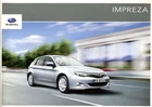 Brochure + color board Subaru Impreza, status 2011, 40 pages, very good condition