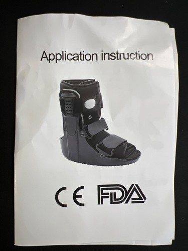 Jewlri Walking Boot M Size Black Adjustable Orthopedic Support Brace With Straps