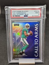 Tua Tagovailoa 2020 Panini Playoff Call To Arms BLUE PSA 9 Card #CA-18