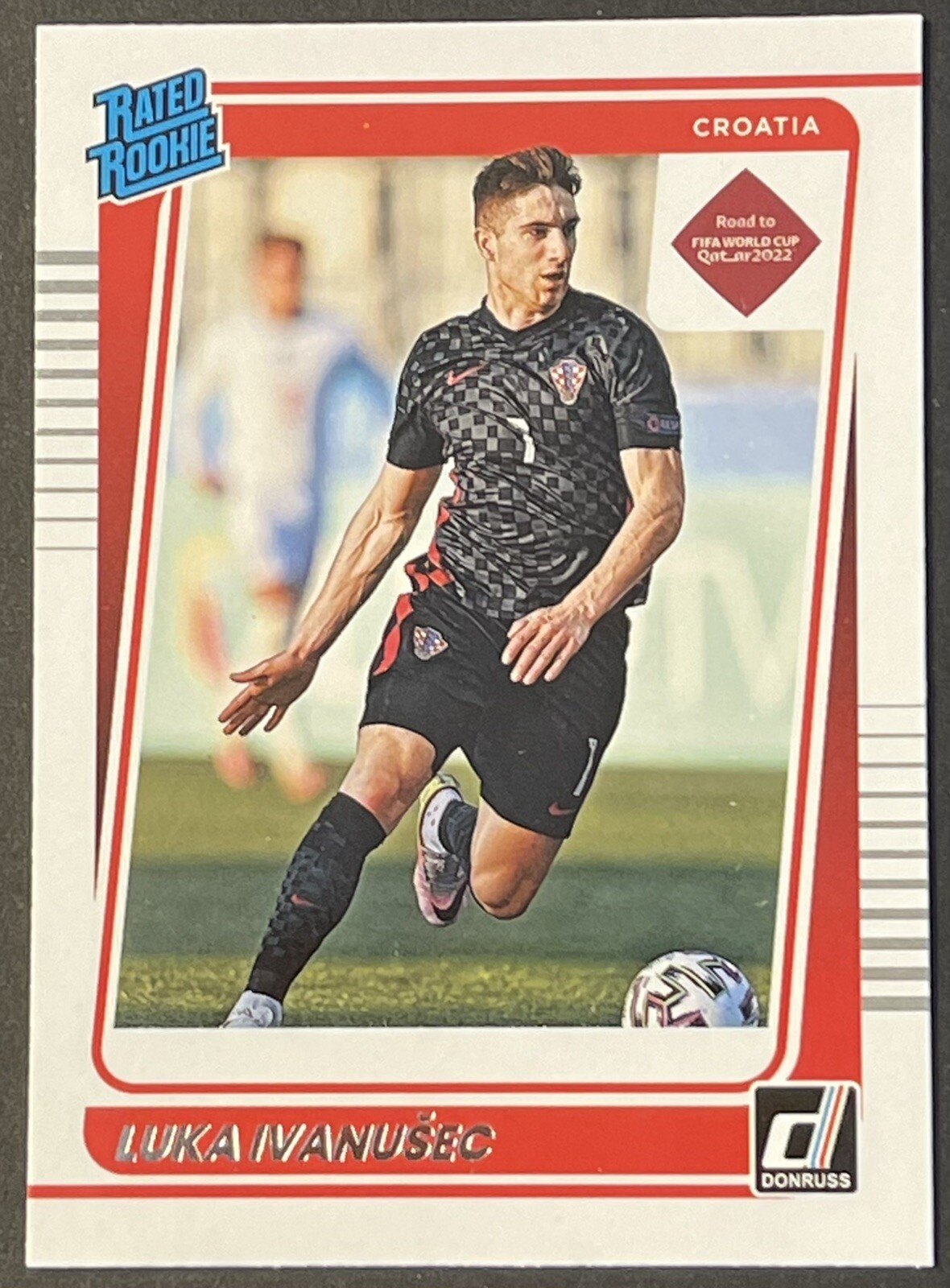 2021-22 Panini Donruss Soccer Road To Qatar Rated Rookie #200 Luka Ivanusec RC