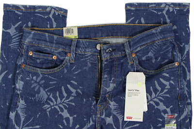 Levi's 511 Aldo FLEX Tencel Jeans- NEW- levis Indigo blue Floral