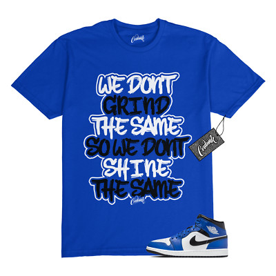 1 Mid Game Royal Blue White Black 2024 T Shirt to Match DIFF
