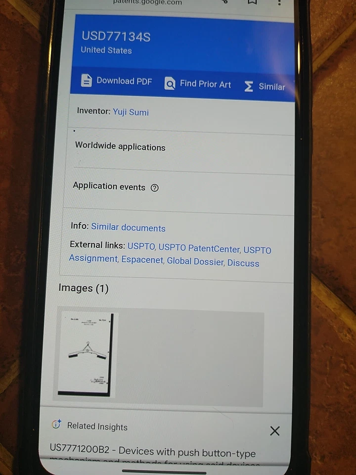 Atq 1928 Original Patente Para Hombre Madera Plegable Ropa de Viaje Colgador Cepillo De Colección EE. UU. Foto 3 de 4