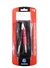 Hosa STP-201 1/4" TRS to Dual 1/4" TS INSERT CABLE - 1M V25490 