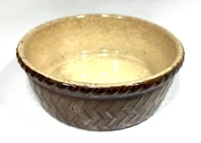 Villeroy & Boch for Boch Frères Vintage Brown Ceramic Souffle Serving Bowl Dish