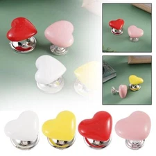 Simple Love Heart Shaped Colorful Plastic Toilet Tank Aid Button Q6Z5 D2P3