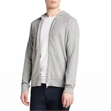 Theory Men s Ridge Waffle Zip Hoodie Sweatshirt Size XL Grey