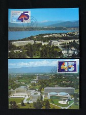 45 years of UNO x2 maximum cards United Nations (Geneve) 1990