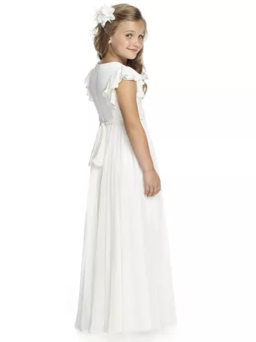 Long Girl's First Communion Dress Juniors Long Bridesmaid Flower Girl Dresses - Bild 3 von 7