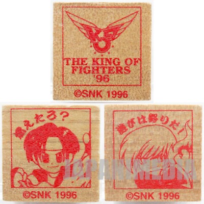 RARE! KOF King of Fighters Stamp 3pc set Kyo Kusanagi Iori Yagami SNK JAPAN GAME