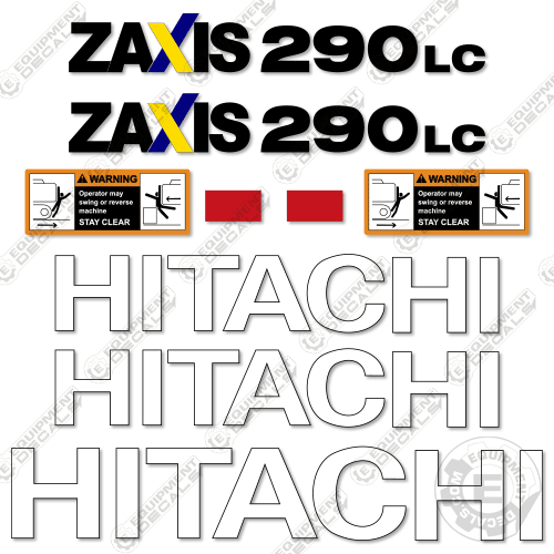 Fits Hitachi ZX290LC-5N Decal Kit Z-Axis Excavator - 7 YEAR