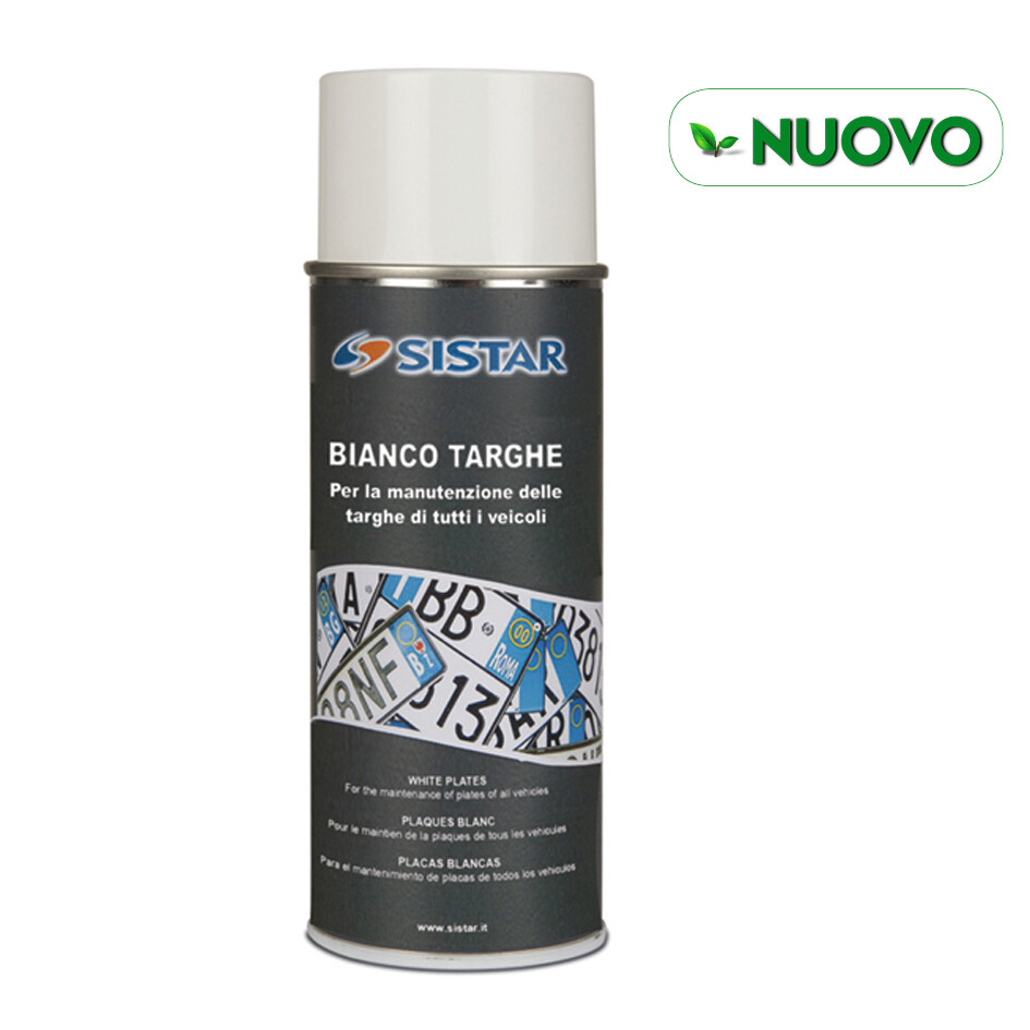 TRS Vernice Spray Bianca Per Targhe Auto - Smalto Alta Visibilit&agrave; 400ml (Asciugatura Rapida)