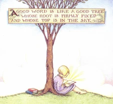 The Koran-A GOOD WORD TREE-Handcrafted Reading Magnet-w/Mary Engelbreit art  