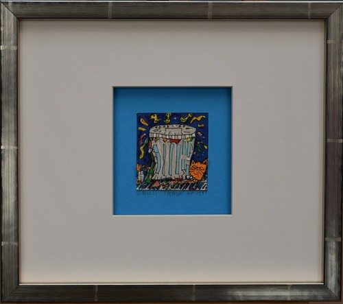 James Rizzi 3D handsigniert "TRASH" von 1987, A/P hochwertig gerahmt - Bild 2 von 2