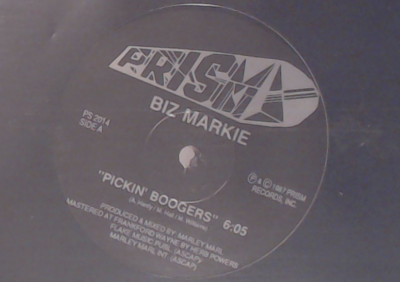 Biz Markie - Pickin' Boogers - 199? Schwarzes Etikett Prisma Neuauflage 12'' versiegelt