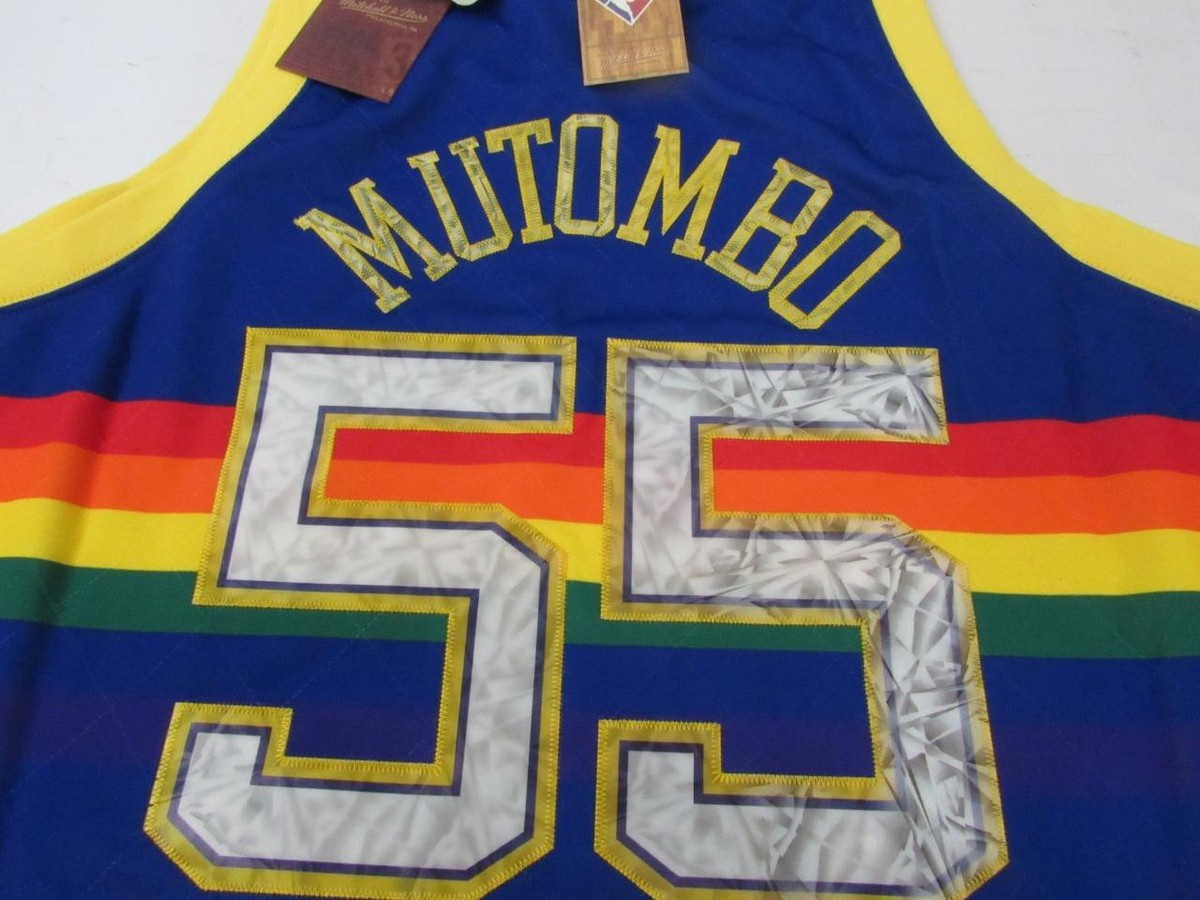 Mitchell & Ness デンバー ナゲッツ ムトンボ 55番 ジャージ 1991-92 Dikembe Mutombo #55 Denver Nuggets Mens Mitchell