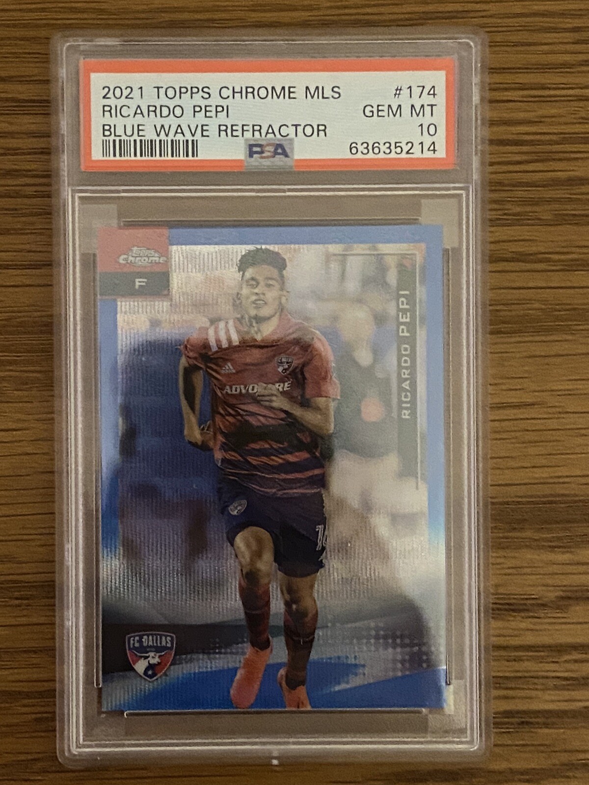 2021 Topps Chrome MLS Ricardo Pepi #174 Blue Wave Refractor RC /199 PSA 10 GEM