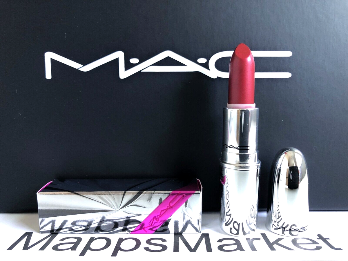 MAC Shiny Pretty Things Lipstick At Leisure, Babetown, Both Cheeks