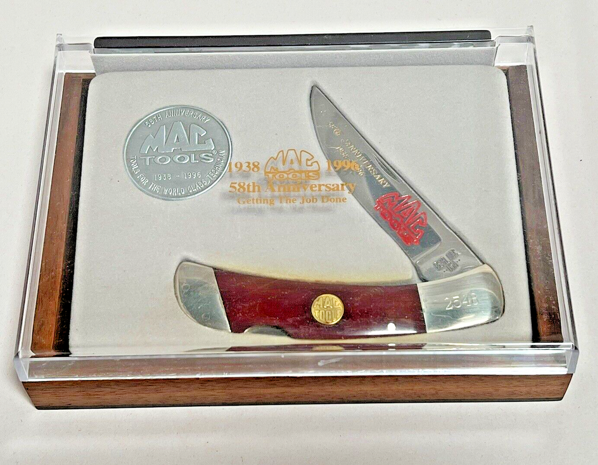 MAC Tools 58th Anniversary Collector Bear Folding Knife and Case