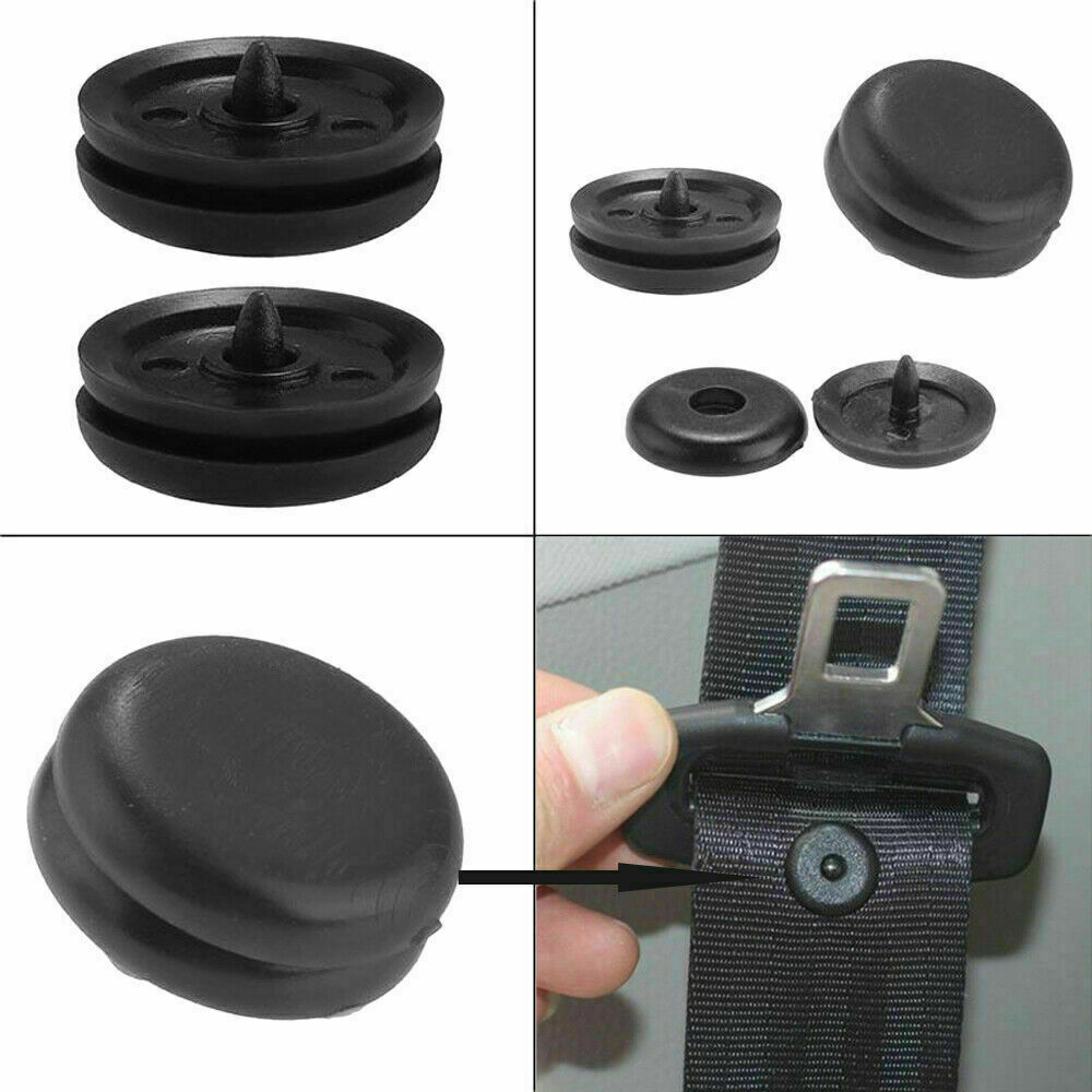 5Pair Universal Black Car Seat Belt Buckle Stopper Button Car Safety
