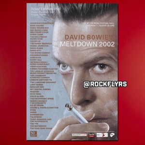 DAVID BOWIE MELTDOWN FESTIVAL 2002 Original 20.5" x 30" Festival Poster. London