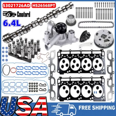 NEW 6.4L Hemi MDS Lifters Cam Kit Head Gaskets Bolts for Dodge Chrysler Jeep V8