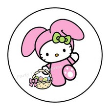 KITTY EASTER BUNNY ENVELOPE SEALS LABELS STICKERS PARTY FAVORS