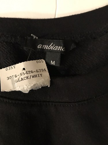 Rundhals Pullover Tanz Übung Freizeit Style Sweatshirt Gr. M - Schwarz & Weiß - Bild 2 von 3