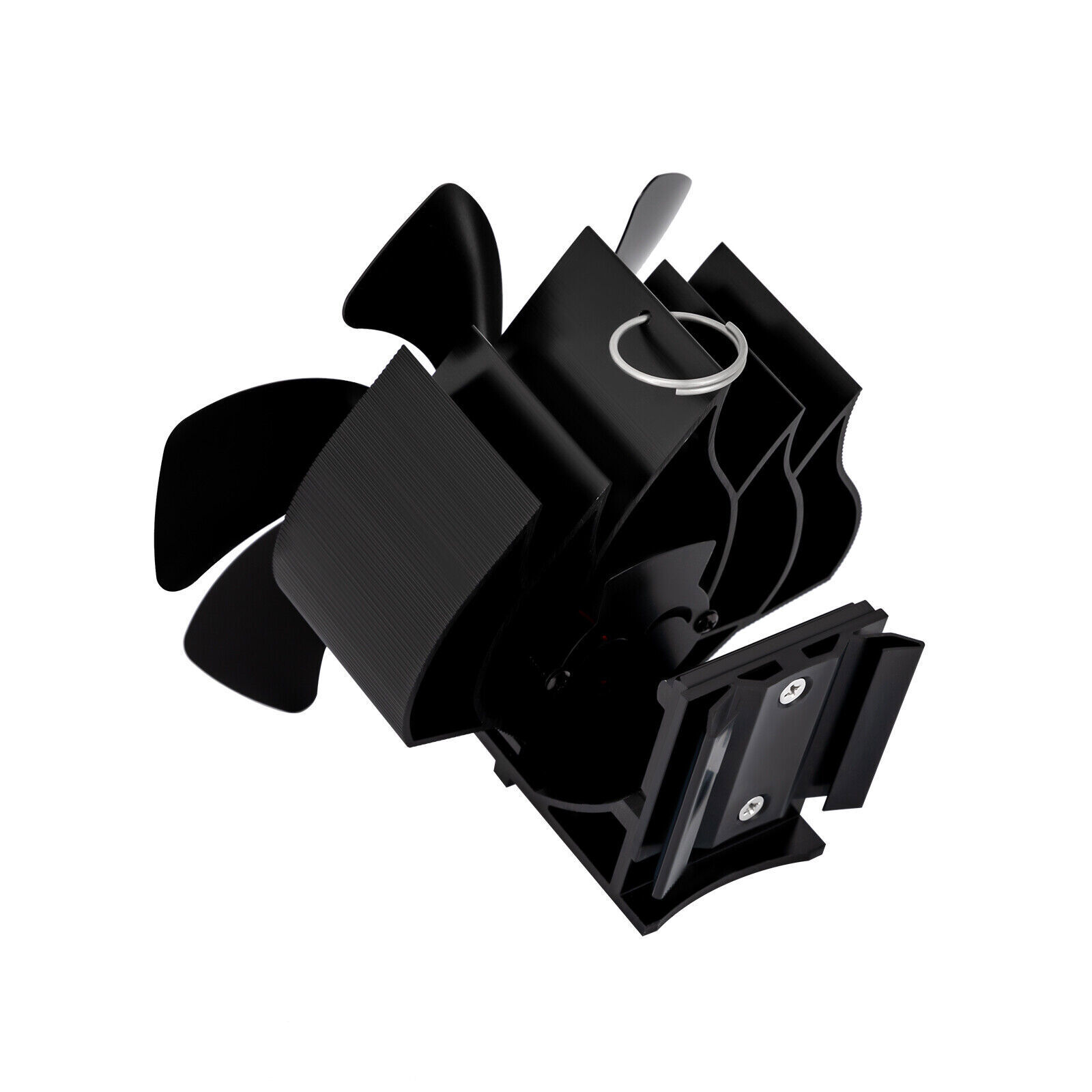 6 Blades Home Flue Pipe Stove Fan Fireplace Wood Burning Heat Powered