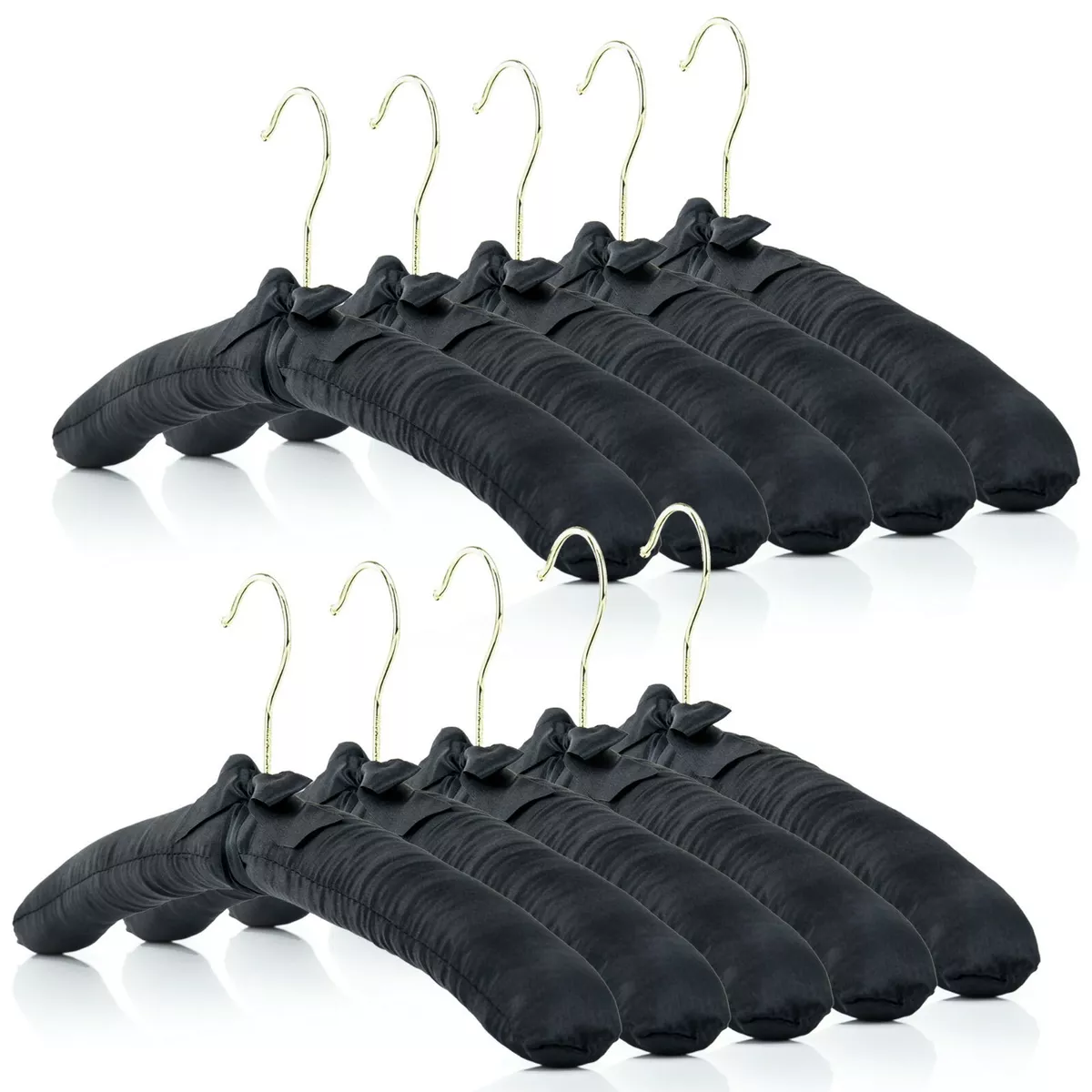 Black Plastic Top Clothes Hangers - 43cm