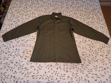US Army Vietnam Era Dura Press OG-507 Utility Shirt Green Size 15 1/2X33 Used