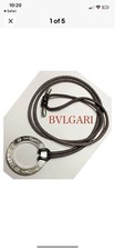 Ciondolo Bulgari argento sterling Save The Children con scatola e sacchetto nuovo mai indossato