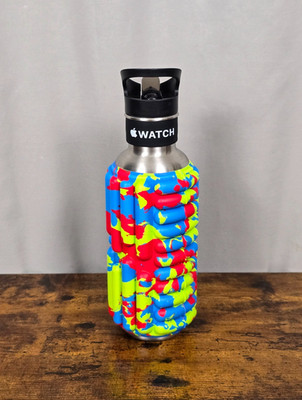 *RARE* APPLE WATCH x MOBOT 27oz Stainless Steel Juicy Foam Roller Water Bottle